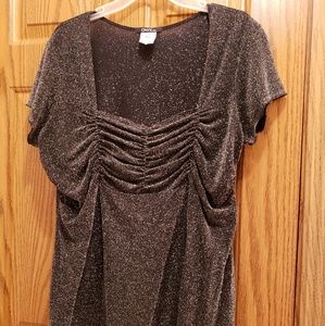 onyx -Nylon black-metalic blouse